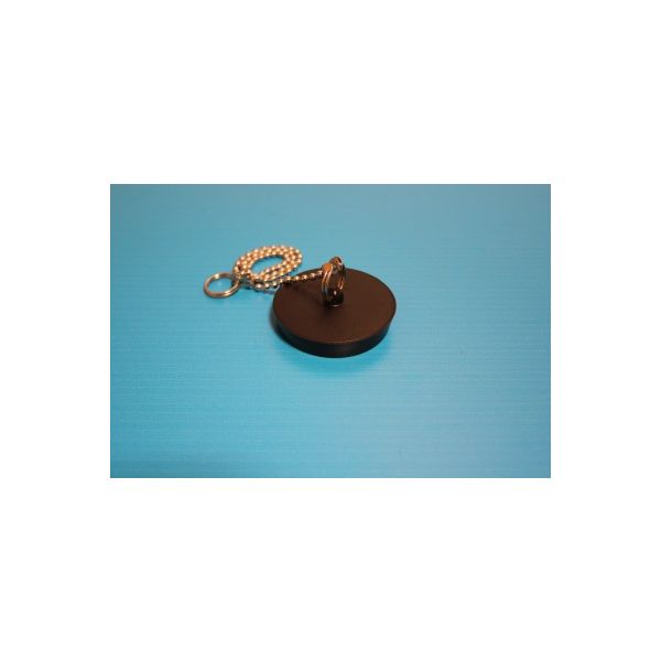 Bouchon pour évier, anneau et chaine ,30 cm, Diam.35 mm